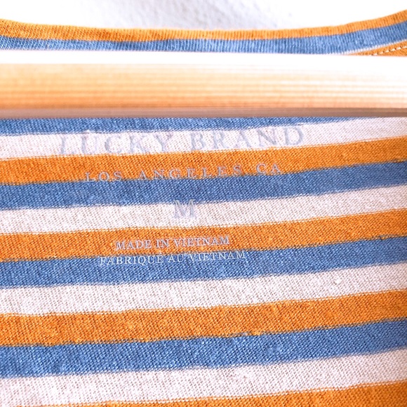 Lucky Brand Stripes V-Neck Tee - Picture 8 of 8